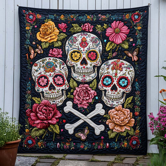 Skull Garden Trio Quilted Blanket NCU0NT7930