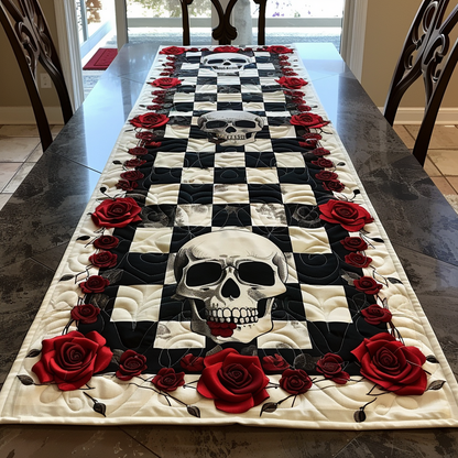 Skull & Roses Quilted Table Runner NCU0TH512