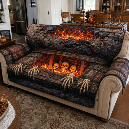 Skull Sanctuary Quilted Sofa Cover NCU0PT12005