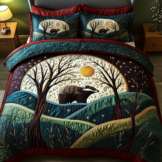 Skunk Serenity 3-Piece Quilted Bedding Set NCU0DK4343