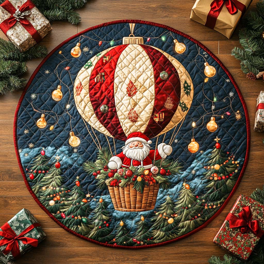Sky Balloon Ride Quilted Round Mat NCU0XD217