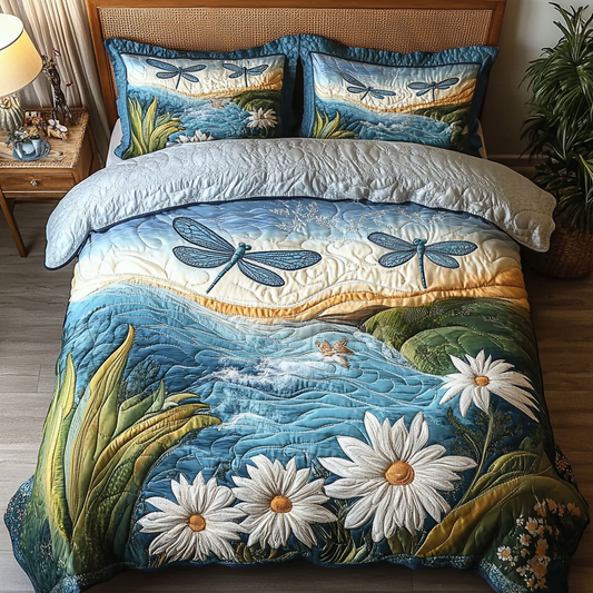 Sky Dance 3-Piece Quilted Bedding Set NCU0VH3943