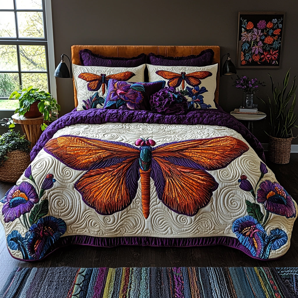 Sky Dancer 3-Piece Quilted Bedding Set NCU0DV8669