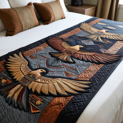 Sky Feather Flight Quilted Bed Runner NCU0TD1273