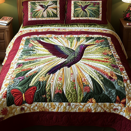 Sky Feathers 3-Piece Quilted Bedding Set NCU0VH2214