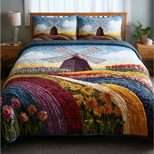 Sky Garden 3-Piece Quilted Bedding Set NCU0DK9821
