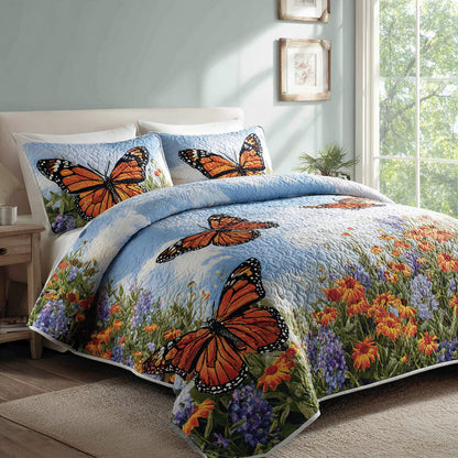 Sky Monarchs 3-Piece Quilted Bedding Set NCU0VL3103