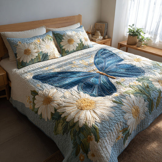 Sky Petals 3-Piece Quilted Bedding Set NCU0VL3316