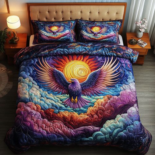 Sky Sovereign 3-Piece Quilted Bedding Set NCU0DK4486