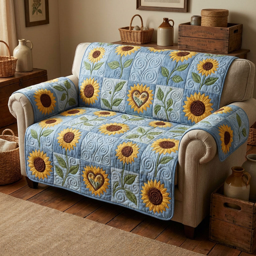 Sky Sun Heart Quilted Sofa Cover NCU0TV1560