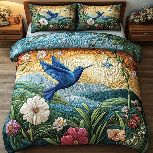 Sky Whispers 3-Piece Quilted Bedding Set NCU0VH3403