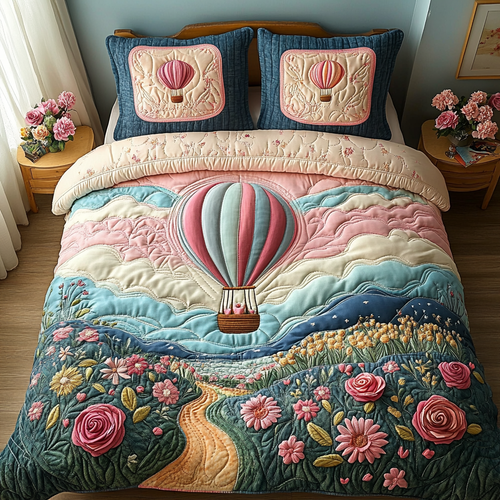 Skyborne Escape 3-Piece Quilted Bedding Set NCU0DV3415