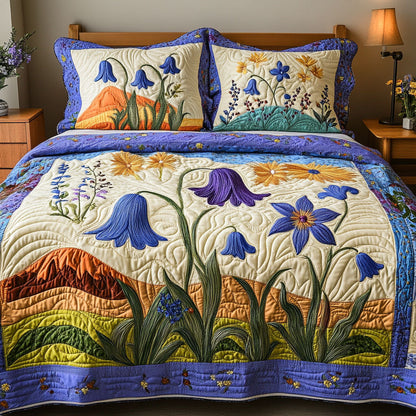 Skybound Petals 3-Piece Quilted Bedding Set NCU0PT6445