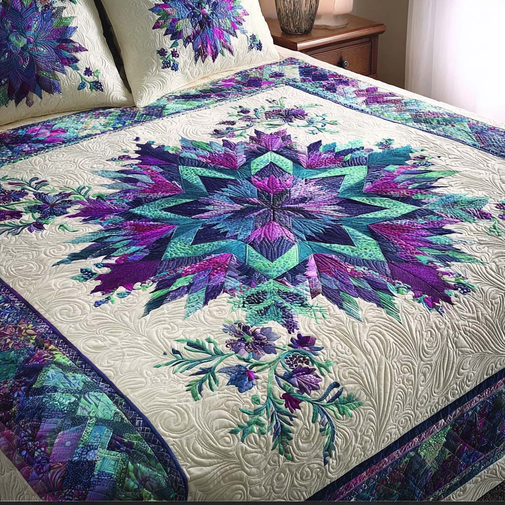 Skyforge Star 3-Piece Quilted Bedding Set NCU0NT11428