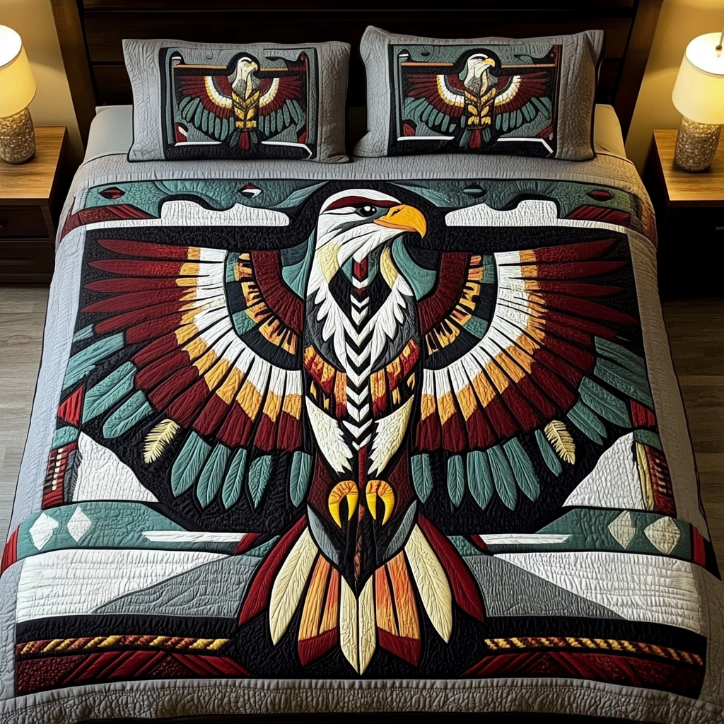 Skys Embrace 3-Piece Quilted Bedding Set NCU0VH1583