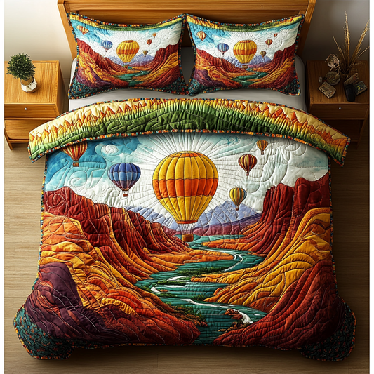 Skyward Bound 3-Piece Quilted Bedding Set NCU0DK7120