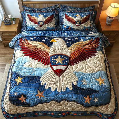 Skyward Glory 3-Piece Quilted Bedding Set NCU0DK4055