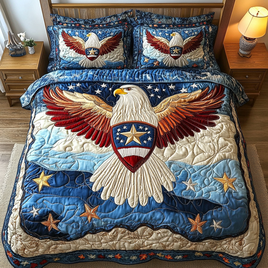 Skyward Glory 3-Piece Quilted Bedding Set NCU0DK4055