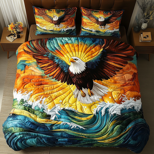 Skyward Grace 3-Piece Quilted Bedding Set NCU0DV3090