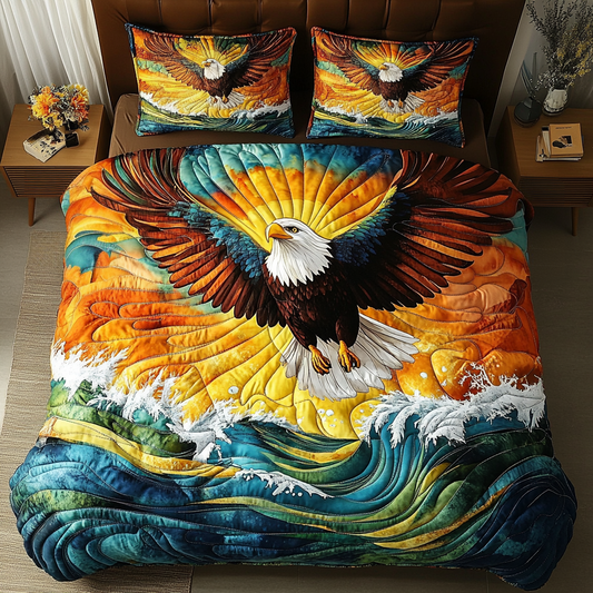 Skyward Grace 3-Piece Quilted Bedding Set NCU0DV3090