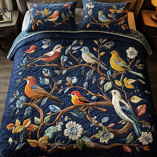 Skyward Melodies 3-Piece Quilted Bedding Set NCU0VH1106