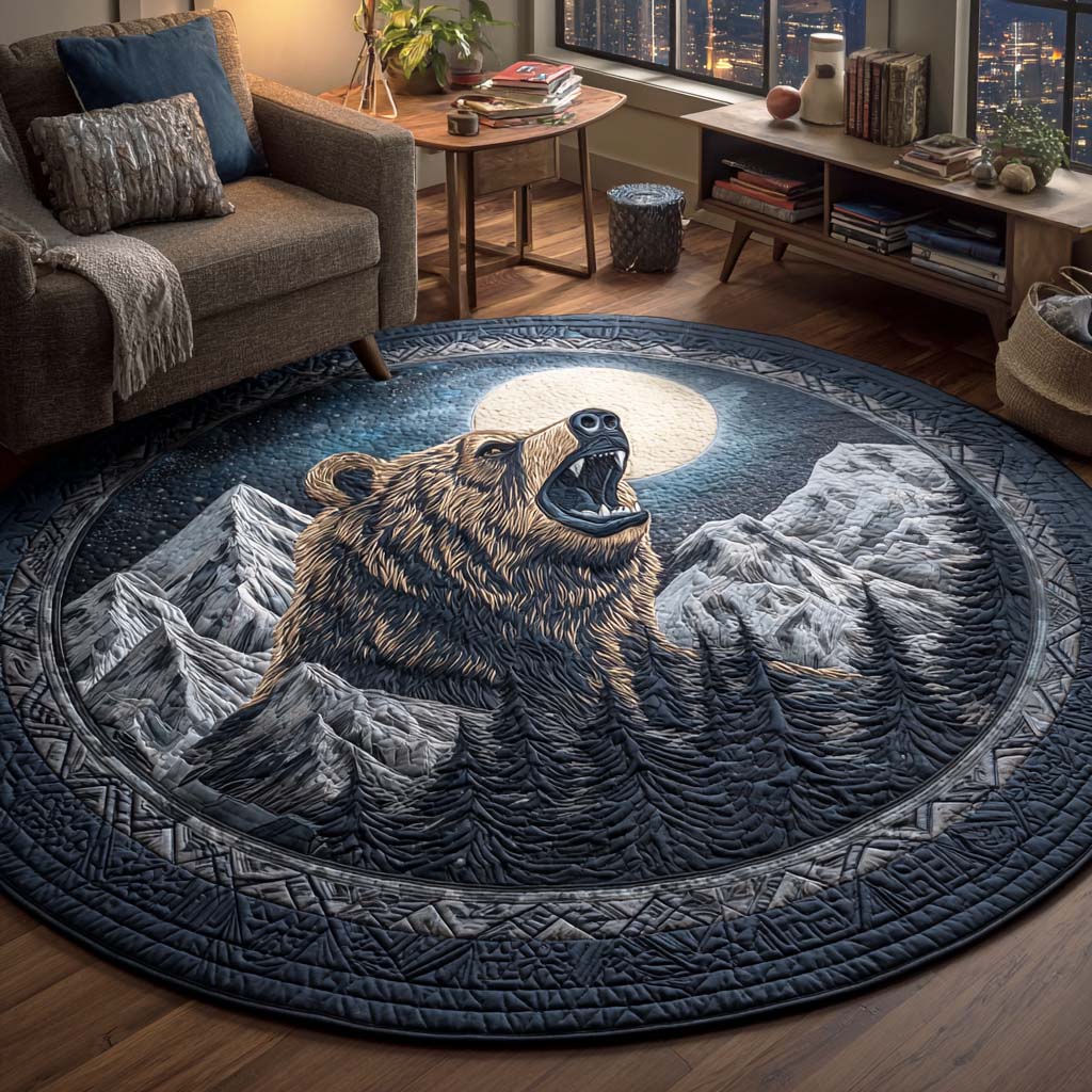 Slate Roar Quilted Round Mat NCU0TD229