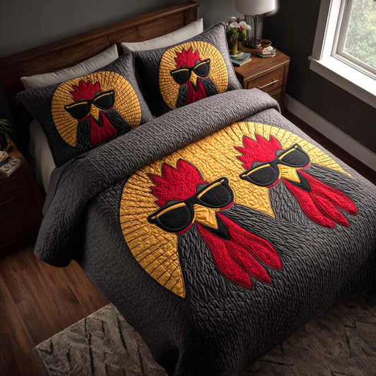 Slay the Coop 3-Piece Quilted Bedding Set NCU0XD013