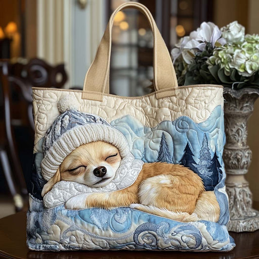 Sleeping Chihuahua Quilted Tote Bag NCU0NT9810
