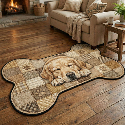 Sleeping Golden Cozy Custom Shape Area Rug NCU0NT12617