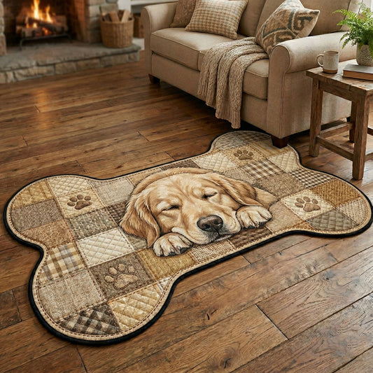 Sleeping Golden Cozy Custom Shape Area Rug NCU0NT12617