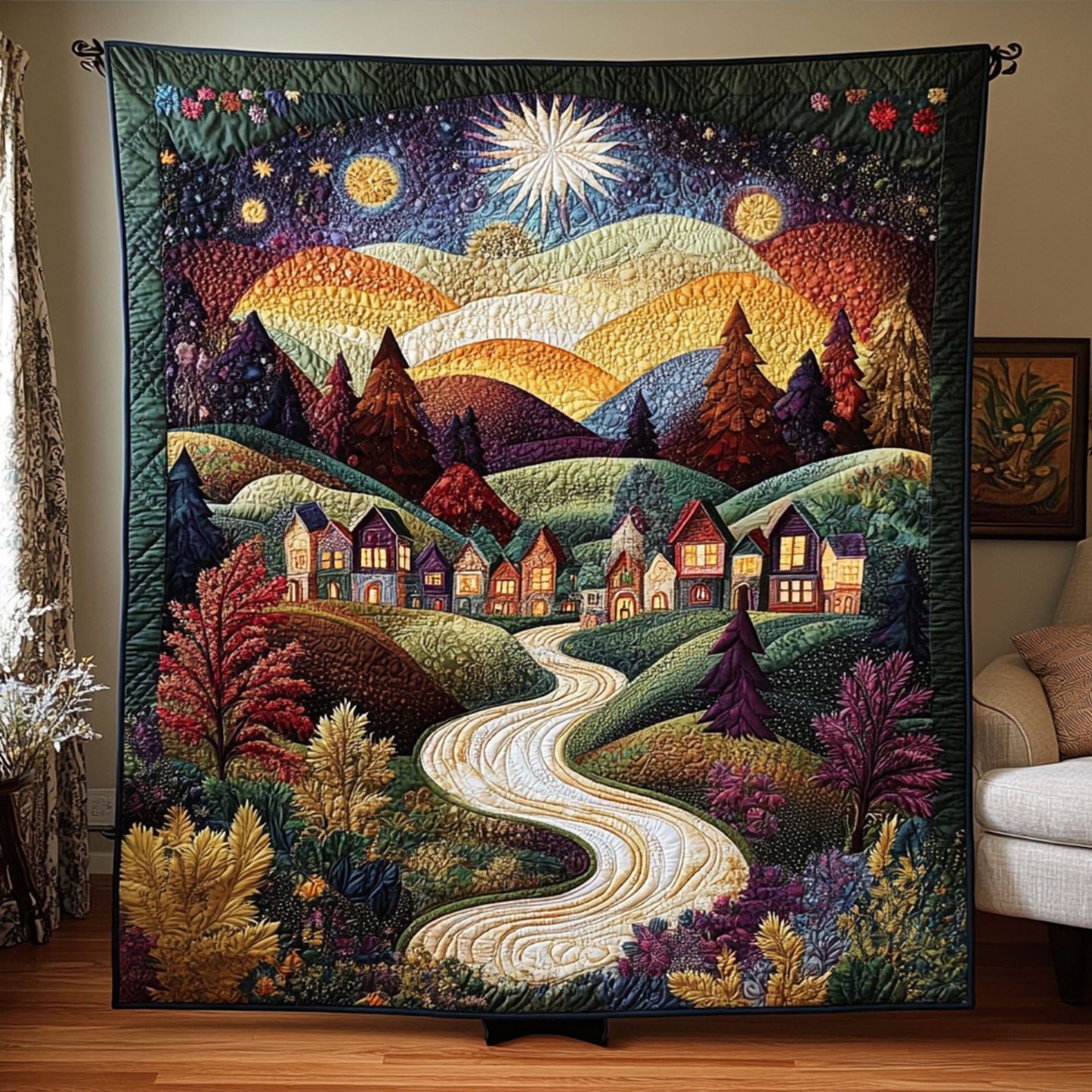 Sleepy Meadow Quilted Blanket NCU0PT7048