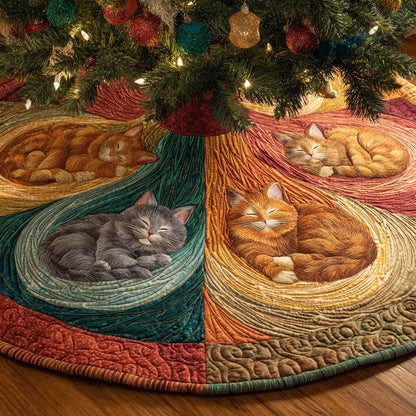 Sleepy Tails Quilted Tree Skirt NCU0XD1441