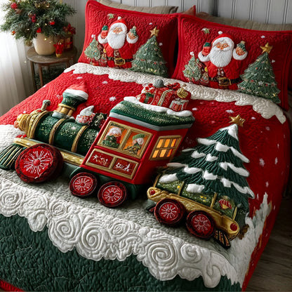 Christmas Polar Express 3-Piece Quilted Bedding Set NCU0VT269