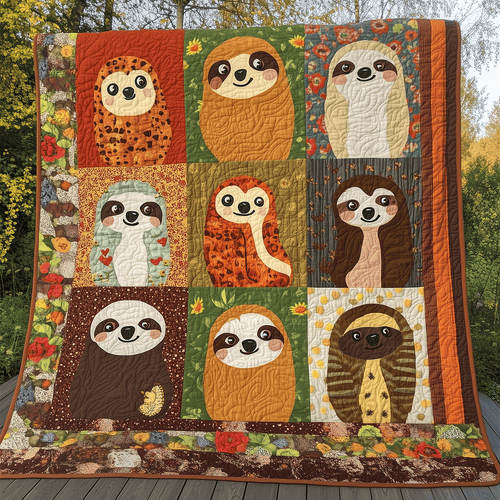 Sloth Garden Quilted Blanket NCU0TH1405