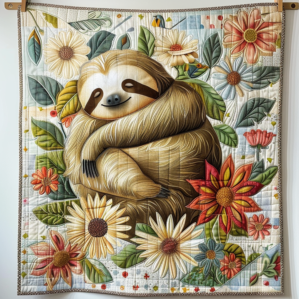 Slothful Bliss Quilted Blanket NCU0TL823