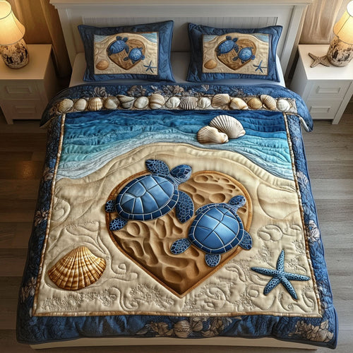 Slow and Steady Love 3-Piece Quilted Bedding Set NCU0NT2797