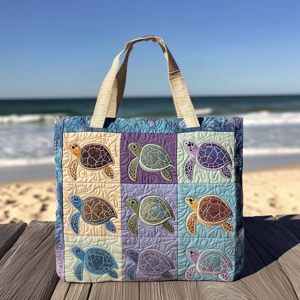 Turtle Quilted Tote Bag NCU0VT208