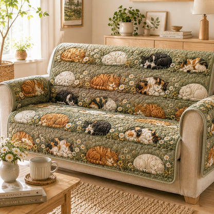 Slumbering Flora Chorus Quilted Sofa Cover NCU0VL3901