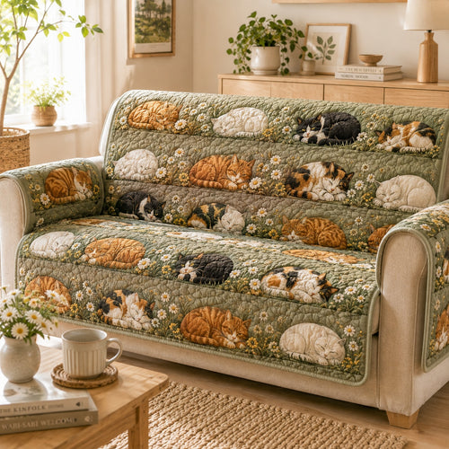Slumbering Flora Chorus Quilted Sofa Cover NCU0VL3901