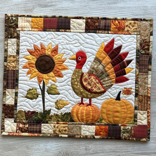 Small Turkey Quilted Placemat NCU0DV1192