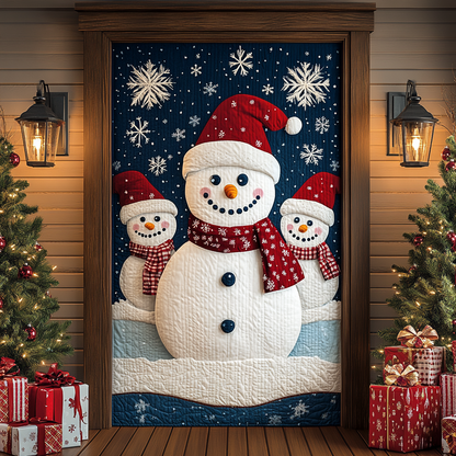 Smiling Snowman Quilted Door Cover NCU0DK10981