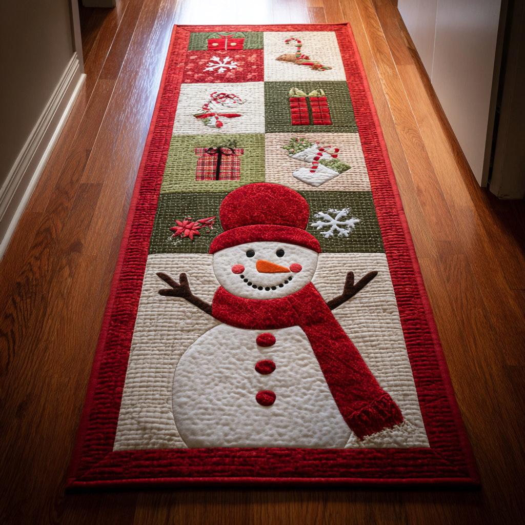 Smiling Snowman Runner Carpet NCU0DK11219