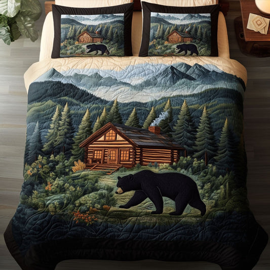 Smoky Bear Retreat 3-Piece Quilted Bedding Set NCU0PT6758