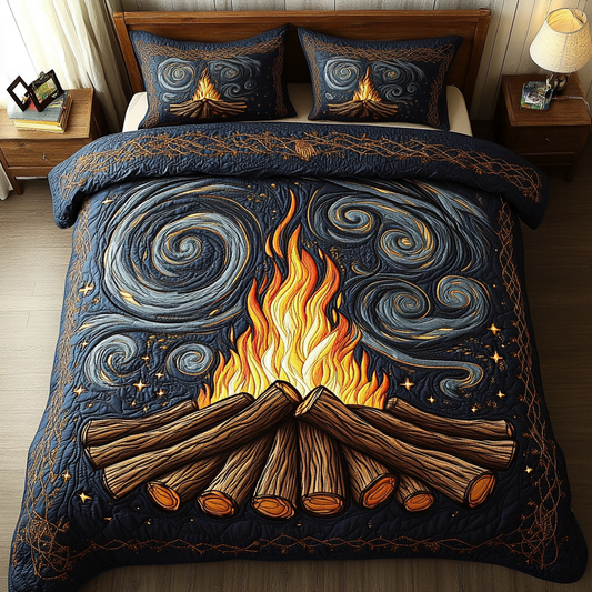 Smoky Echo 3-Piece Quilted Bedding Set NCU0DK4577
