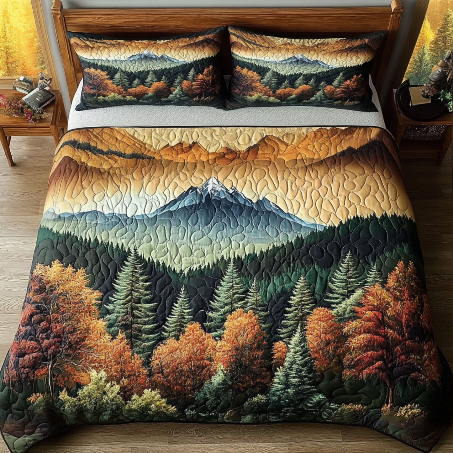 Smoky View 3-Piece Quilted Bedding Set NCU0PT6599