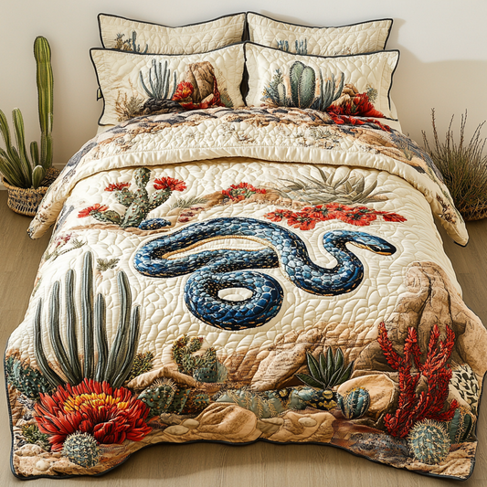 Snake Tracks 3-Piece Quilted Bedding Set NCU0VH4644