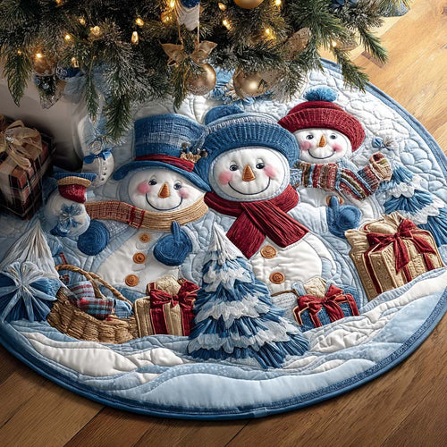Snow Buddies Carousel Quilted Tree Skirt NCU0XD1976