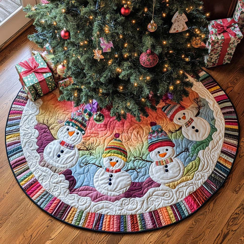 Snow Day Fun Christmas Quilted Tree Skirt NCU0NT11111