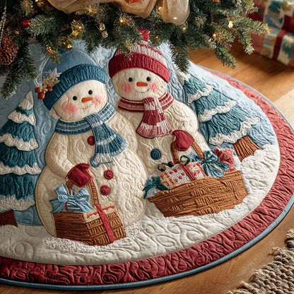 Snow Family Winterland Quilted Tree Skirt NCU0XD1980