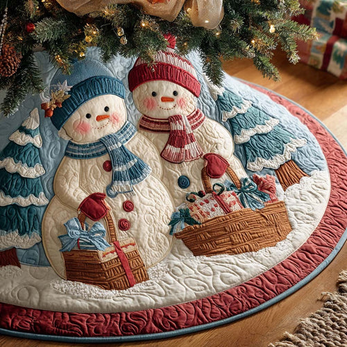 Snow Family Winterland Quilted Tree Skirt NCU0XD1980